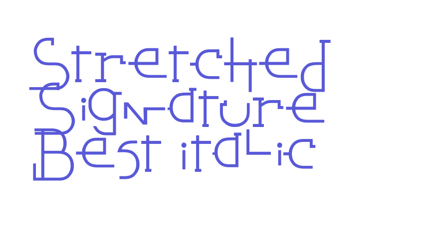 Stretched Signature Best Italic Font Download