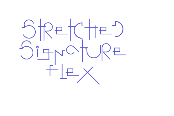 Stretched Signature Flex Font