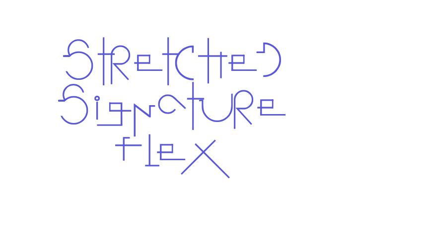 Stretched Signature Flex Font Download