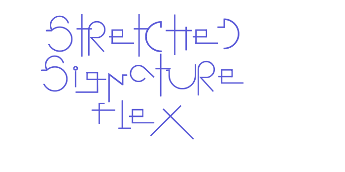 Stretched Signature Flex Font Download