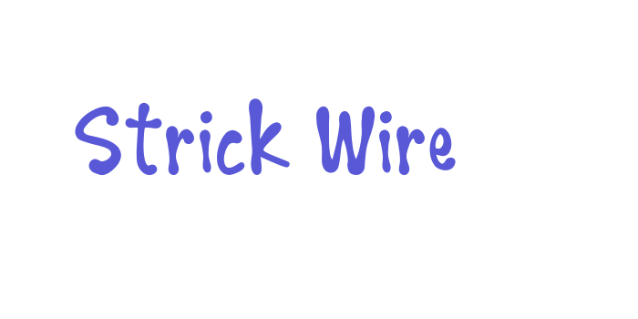 Strick Wire Font