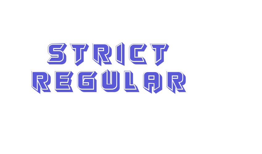 Strict Regular Font Download