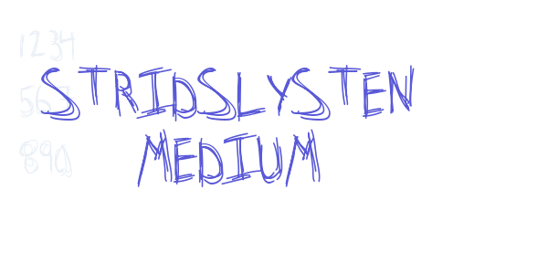 Stridslysten Medium font free