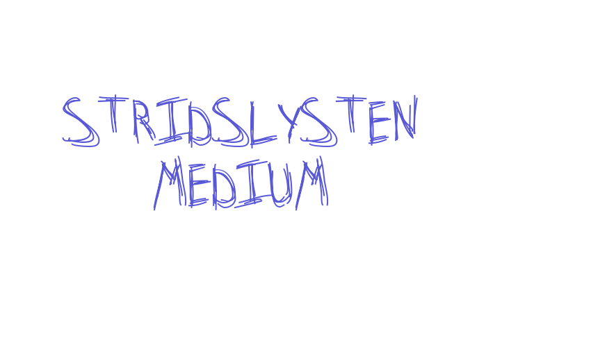 Stridslysten Medium Font