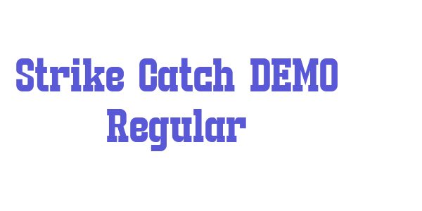 Strike Catch DEMO Regular font free