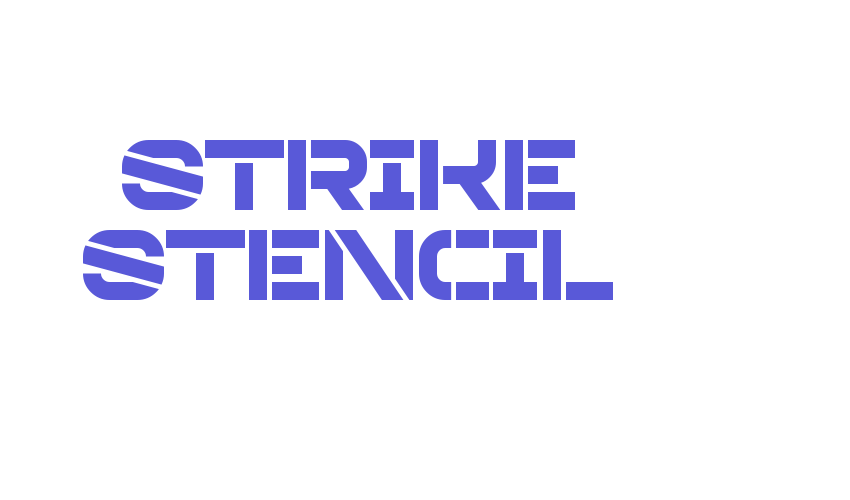 Strike Stencil Font Download