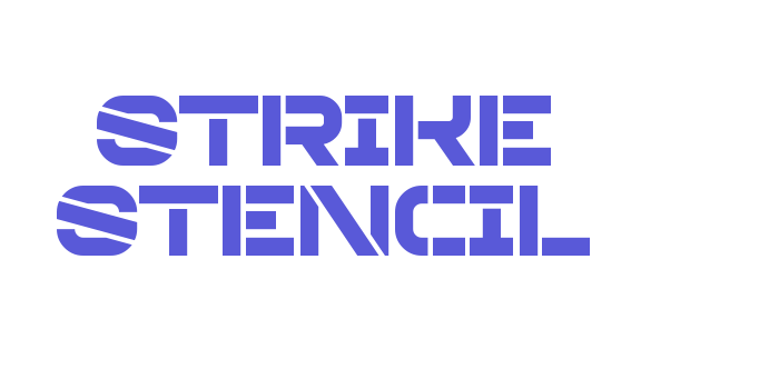 Strike Stencil Font Download