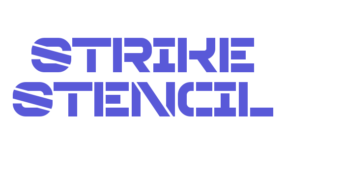 Strike Stencil Font