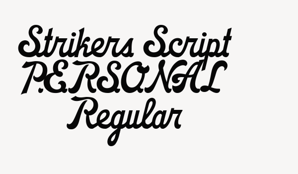 Strikers Script PERSONAL Regular Font