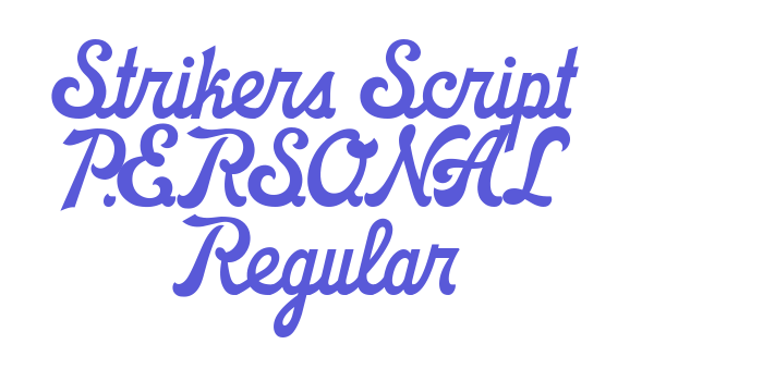 Strikers Script PERSONAL Regular Font Download