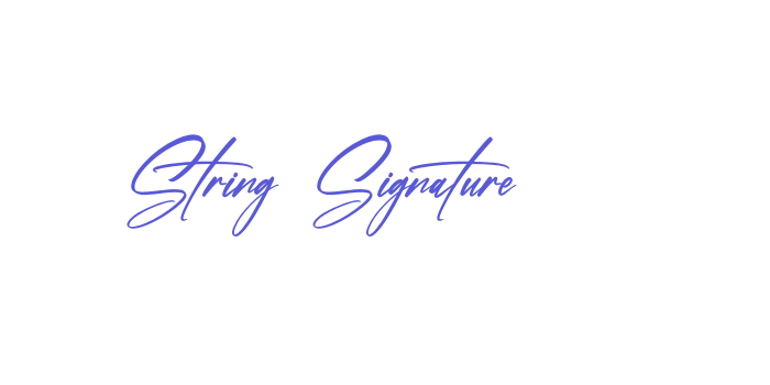 String Signature Font Download