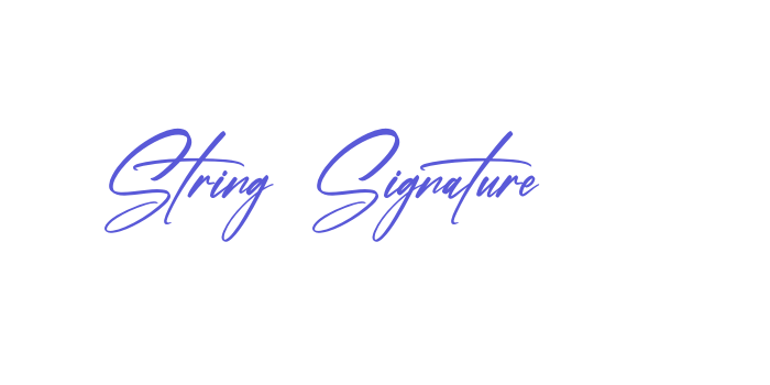 String Signature Font