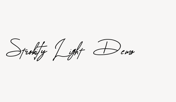 Strokify Light  Demo Font