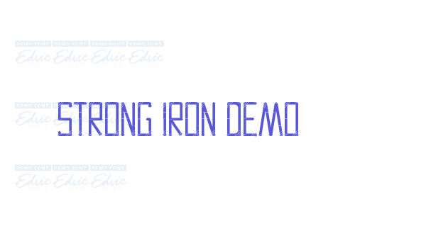 Strong Iron Demo Font