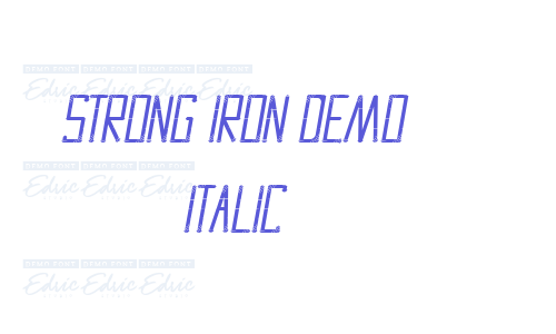 Strong Iron Demo Italic Font Download