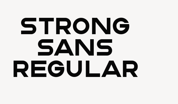 Strong Sans Regular Font