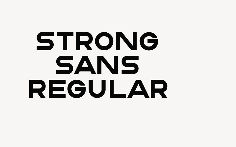 Strong Sans Regular Font