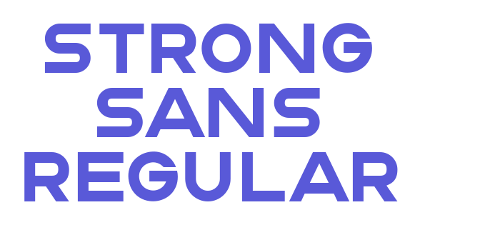 Strong Sans Regular Font