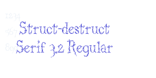 Struct-destruct Serif 3.2 Regular font