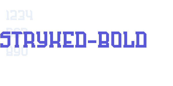 Stryked-Bold font free