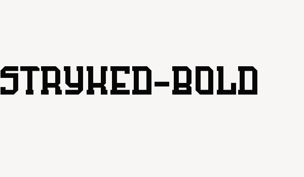 Stryked-Bold Font