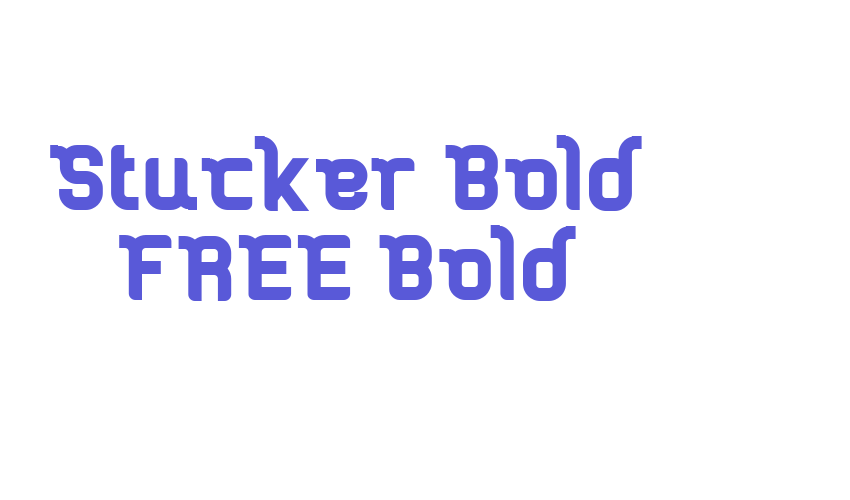 Stucker Bold FREE Bold Font