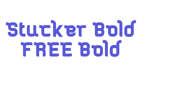 Stucker Bold FREE Bold Font Download