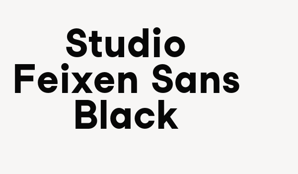 Studio Feixen Sans Black Font