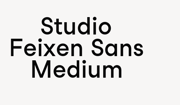 Studio Feixen Sans Medium Font