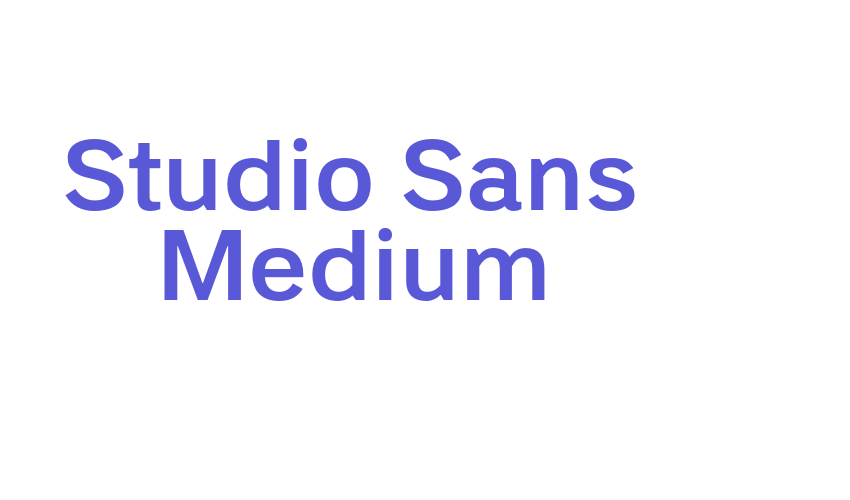 Studio Sans Medium Font Download