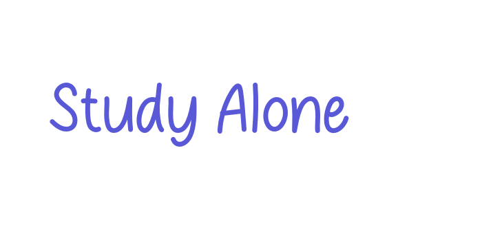 Study Alone Font