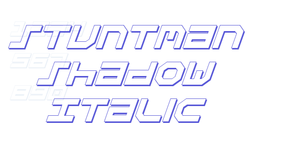 Stuntman Shadow Italic font