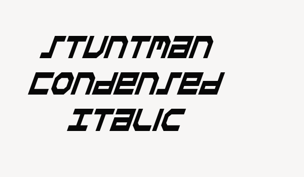 Stuntman Condensed Italic Font