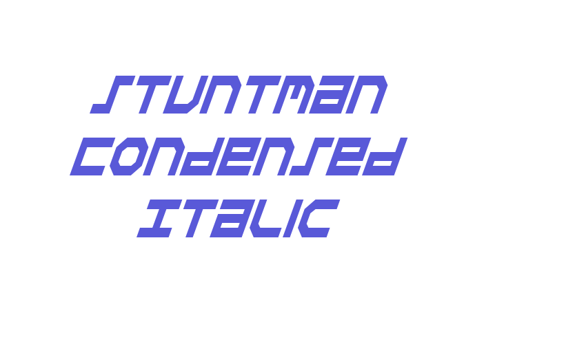 Stuntman Condensed Italic Font