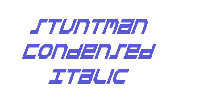 Stuntman Condensed Italic Font Download