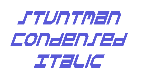 Stuntman Condensed Italic Font