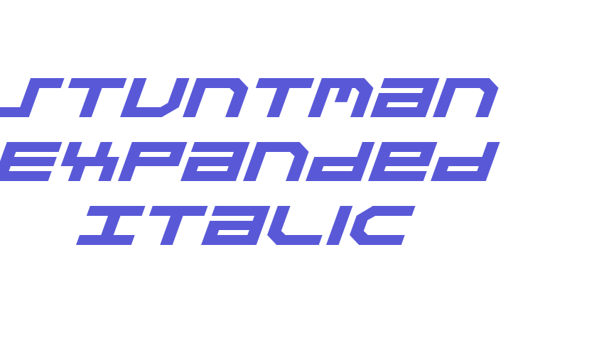 Stuntman Expanded Italic Font