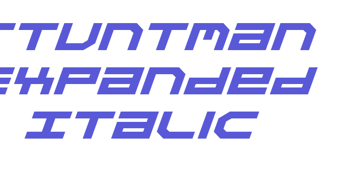 Stuntman Expanded Italic Font