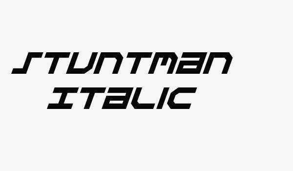 Stuntman Italic Font