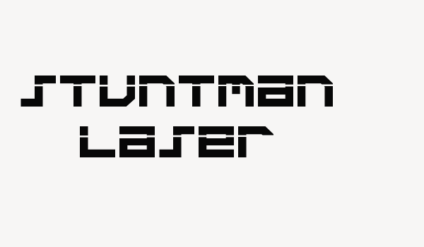 Stuntman Laser Font