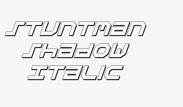 Stuntman Shadow Italic Font