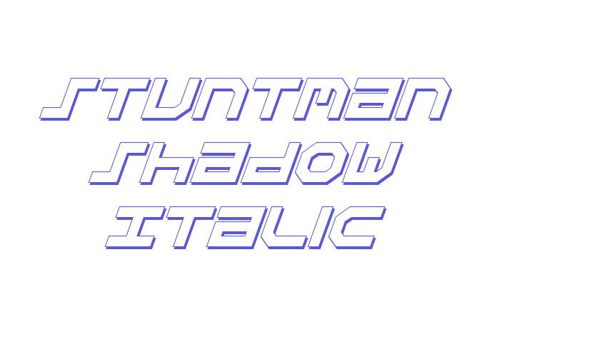 Stuntman Shadow Italic Font