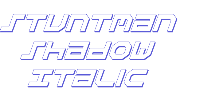 Stuntman Shadow Italic Font