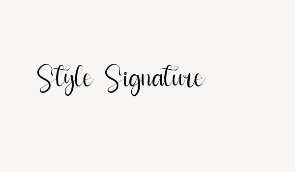 Style Signature Font