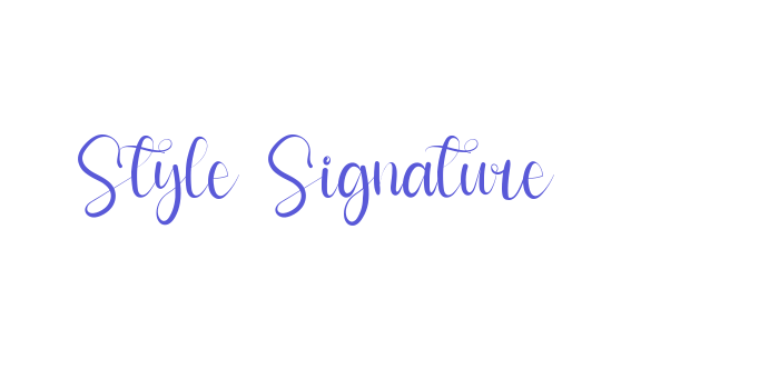 Style Signature Font