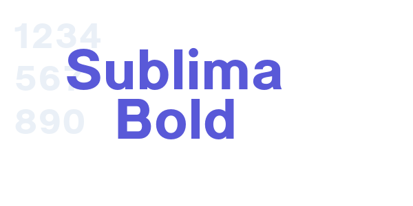 Sublima Bold font free