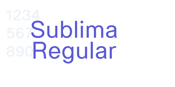 Sublima Regular font free