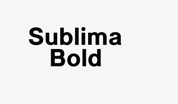 Sublima Bold Font