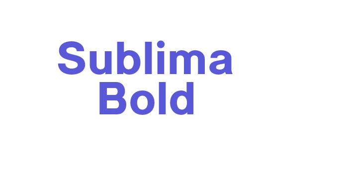 Sublima Bold Font Download