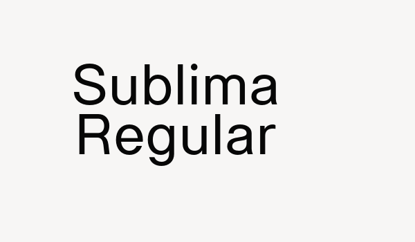 Sublima Regular Font